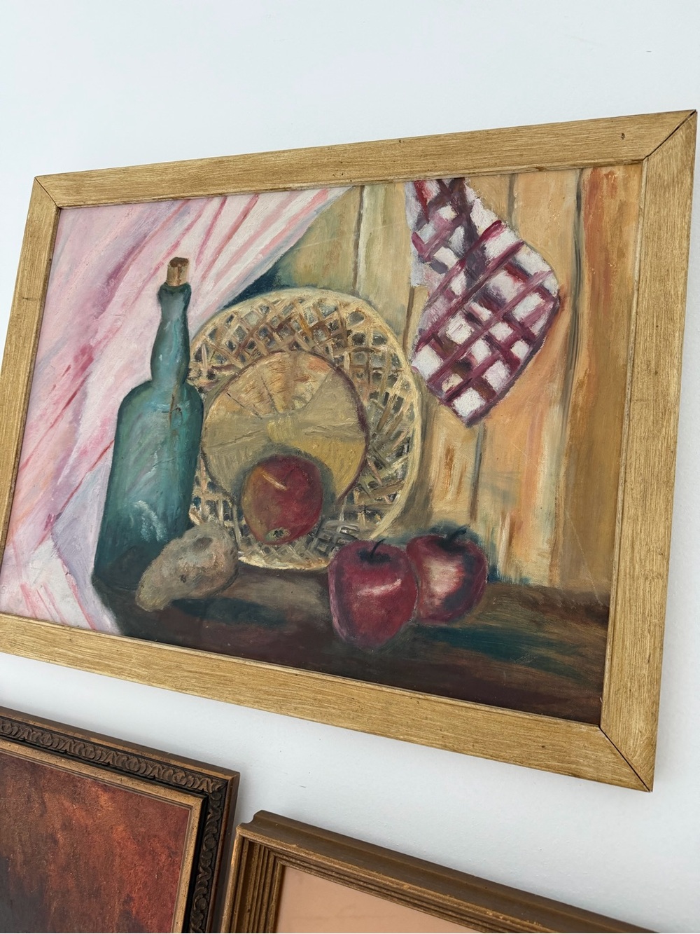 Still Life Wall Art Painting in Red and Green